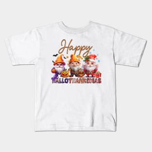 Happy Hallothanksmas Gnomes #2 Kids T-Shirt